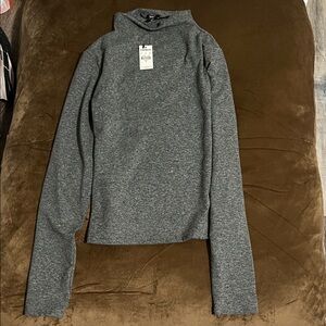 Express Women's Gray Cowl/Turtleneck Sweater